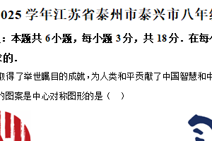 江苏省泰州市泰兴市2024—2025学年下学期八年级期末数学试卷（含解析）