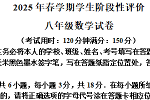 江苏省泰州市兴化市2024-2025学年八年级下学期期末数学试卷（含解析）