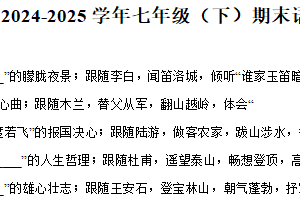 江苏省徐州市沛县三中联盟学区2024-2025学年七年级下学期期末语文试卷（含解析）