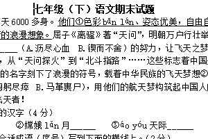 江苏省徐州市沛县树人学校联盟学区2024-2025学年七年级下学期6月期末语文试题（含答案）