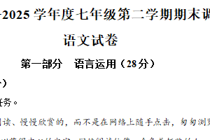 江苏省宿迁市泗阳县致远中学2024-2025学年七年级下学期期末语文试题（含解析）