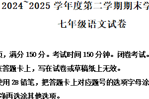江苏省宿迁市宿豫区2024-2025学年七年级下学期期末语文试题（含解析）