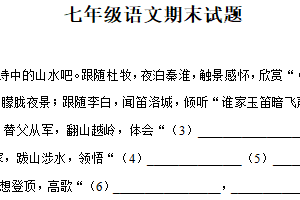 江苏省徐州市沛县第三学区2024-2025学年七年级下学期期末语文试题（含解析）