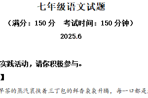 江苏省扬州市江都区2024-2025学年七年级下学期期末语文试题（含解析）