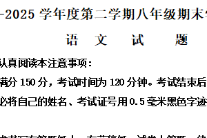 江苏省南通市如皋市2024-2025学年八年级下学期期末语文试题（含解析）