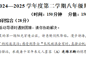 江苏省宿迁市2024-2025学年八年级下学期期末语文试题（含解析）
