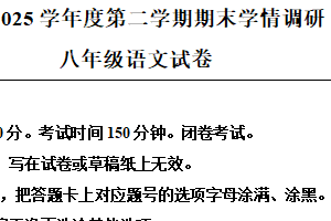 江苏省宿迁市宿豫区2024-2025学年八年级下学期期末语文试题（含解析）