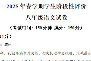 江苏省泰州市兴化市2024-2025学年八年级下学期期末语文试题（含解析）