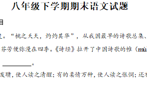 江苏省徐州市沛县五中联盟学区2024-2025学年八年级下学期期末语文试题（含解析）