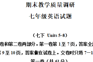 江苏省常州市溧阳市2024-2025学年下学期七年级英语期末试卷（含解析）