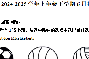 江苏省宿迁市沭阳如东实验学校2024-2025学年七年级下学期期末考试英语试题（含解析）