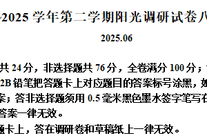 江苏省苏州市高新区2024-2025学年八年级下学期期末考试物理试题（含解析）