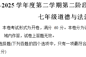 江苏省南京市秦淮区2024-2025学年七年级下学期期末 道德与法治试卷（含答案）