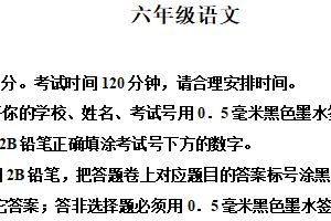 2024-2025学年江苏省苏州市吴江区统编版六年级下册期末考试语文试卷（含解析）