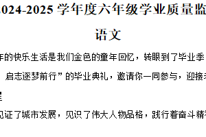 2024-2025学年江苏省宿迁市宿城区统编版六年级下册期末考试语文试卷（含解析）