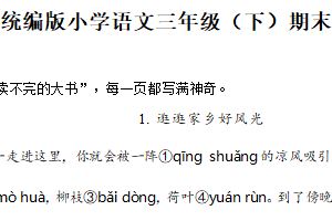 2024-2025学年江苏省徐州市鼓楼区统编版三年级下册期末考试语文试卷（含解析）