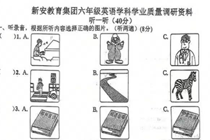 江苏省淮安市新安教育集团新安小学2024-2025下学期六年级英语期末考试试卷（无答案）