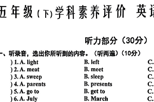 江苏省泰州市兴化区2024-2025学年五年级下英语期末试卷（含答案）