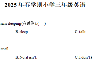 2024-2025学年江苏省盐城市城南新区译林版（三起）（2024）三年级下册期末测试英语试卷（含解析）