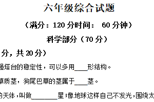 2024-2025学年江苏省宿迁市泗洪县教科版六年级下册期末考试科学试卷（含解析）