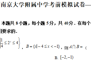 江苏省南京大学附属中学2024届高三下学期高考考前模拟数学试题（含解析）