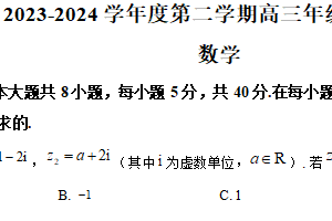 江苏省南通市海安高级中学、宿迁中学2023-2024学年高三下学期模拟考试数学试卷（含解析）