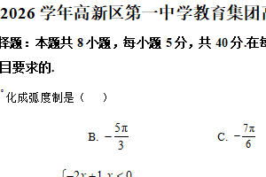 江苏省苏州高新区第一中学2025-2026学年高一上学期12月月考数学试题（含解析）