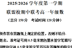 江苏省盐城市五校联考2025-2026学年高一上学期11月期中数学试题（含解析）
