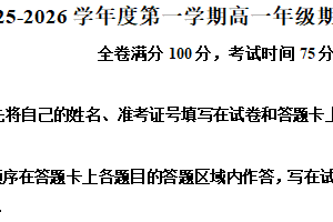 江苏省苏州市园区人大附中苏州分校2025-2026学年高一上学期期中考试化学试题（含解析）
