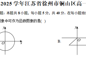 2024-2025学年江苏省徐州市铜山区高一（上）学情调研数学试卷（含答案）
