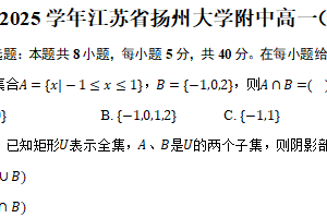 2024-2025学年江苏省扬州大学附中高一（上）段考数学试卷（10月份）（含答案）