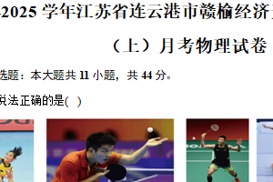 2024-2025学年江苏省连云港市赣榆经济开发区高级中学等二校高一（上）月考物理试卷（10月）（含答案）