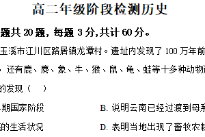 江苏省南通市海安高级中学2024-2025学年高二上学期12月月考历史试题（含解析）