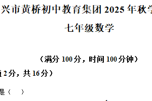 江苏省泰州市泰兴市黄桥初中教育集团2025-2026学年上学期10月月考七年级数学试卷（含解析）