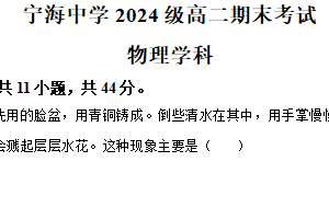 江苏省南京市宁海中学2025-2026学年高二上学期期末物理试题（含解析）