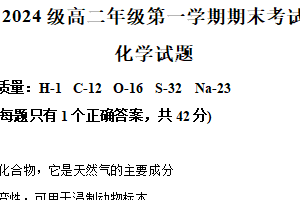 江苏省盐城市龙冈中学2025-2026学年高二年级第一学期期末考试化学试题（含解析）