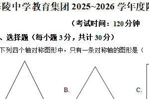 江苏省南通市海安市海陵中学教育集团2025-2026学年上学期八年级数学第一次月考试卷（含解析）