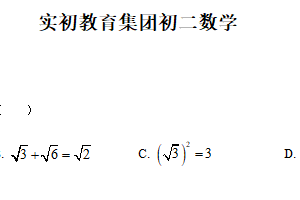 江苏省苏州高新区实验初级中学2025-2026学年八年级上学期第三次月考数学试题（含解析）