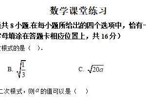 江苏省苏州市平江中学校2025-2026学年 上学期八年级数学12月考试卷（含解析）