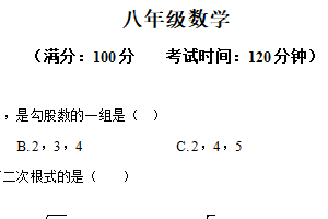 江苏省苏州市苏州高新区第一初级中学2025-2026学年八年级上学期12月月考数学试题（含解析）