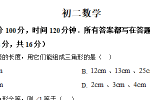 江苏省苏州市苏州立达中学校2025-2026学年上学期八年级数学10月月考卷（含解析）