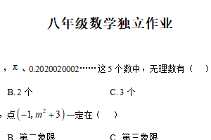 江苏省泰州市姜堰区城西实验学校2025-2026学年八年级上学期1月月考数学试题（含解析）