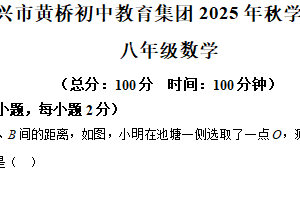 江苏省泰州市泰兴市黄桥初中教育集团2025-2026学年上学期10月月考八年级数学试卷（含解析）