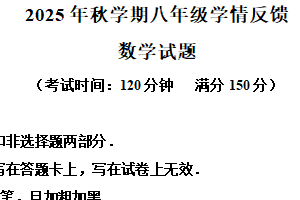 江苏省泰州市泰兴市黄桥初级中学2025-2026学年上学期12月八年级数学学情反馈试卷（含解析）