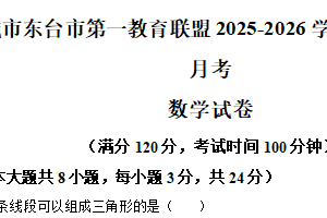 江苏省盐城市东台市第一教育联盟2025-2026学年八年级上学期10月月考数学试题（含解析）
