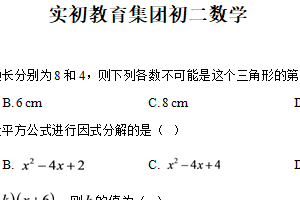 江苏省镇江市新区实验初级中学2025~2026学年上学期八年级上学期数学第一次月考试卷（含解析）