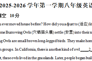 江苏省无锡市华士片2025-2026学年八年级12月阶段性练习英语试题（含解析）