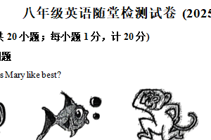 江苏省扬州市仪征市实验中学2025-2026学年八年级上学期第一次月考英语试卷（含解析）
