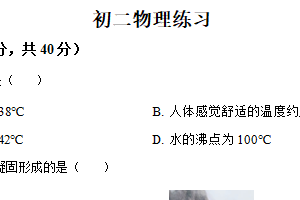 江苏省扬州市树人集团2025-2026学年八年级上学期12月月考物理试题（含解析）