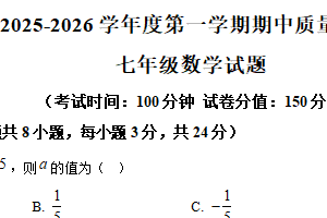 江苏省连云港市新海实验中学、连云港外国语学校期中联考2025-2026学年上学期期中考试七年级数学试题（含解析）
